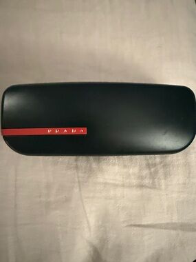 PRADA SPORT MATTE BLACK SMALL AUTHENTIC EYEGLASSES SUNGLASSES CASE